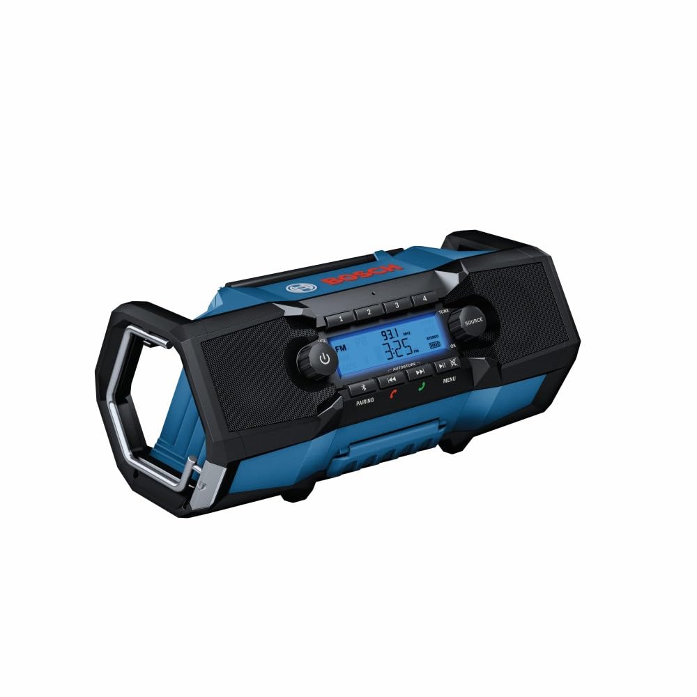 Bosch GPB18V-2CN Bluetooth 5.0 jobsite radio streams up to 100 ft