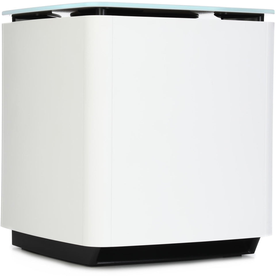 Bose Bass Module 700 white with glass-top finish, adds elegant style and deep bass for movies and music.