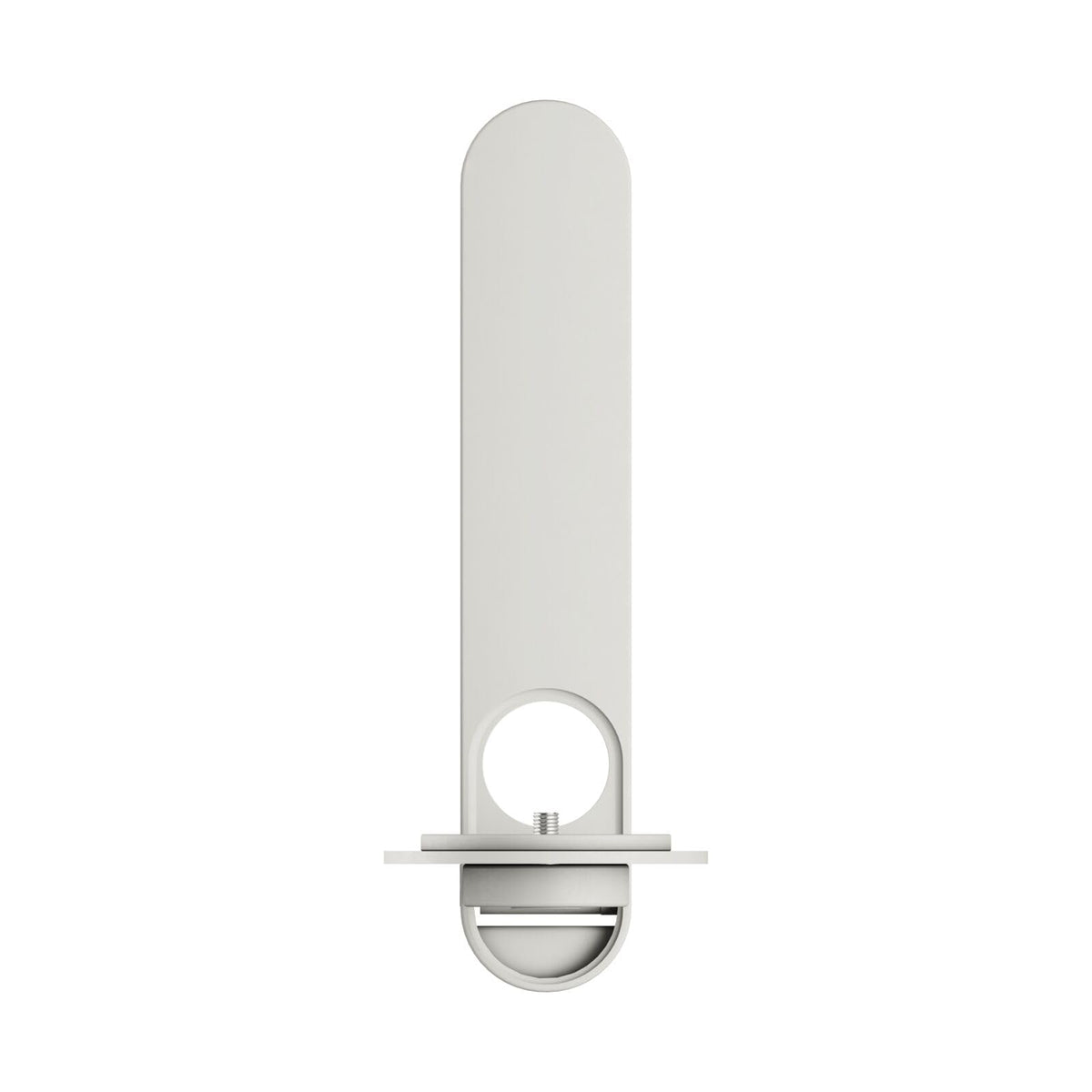 Bose Lifestyle Ultra Wall Mount in White Smoke, angled view showing clean cable concealment.