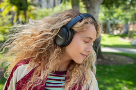 Bose QC45 cushion close-up texture revealing soft foam and long-lasting comfort