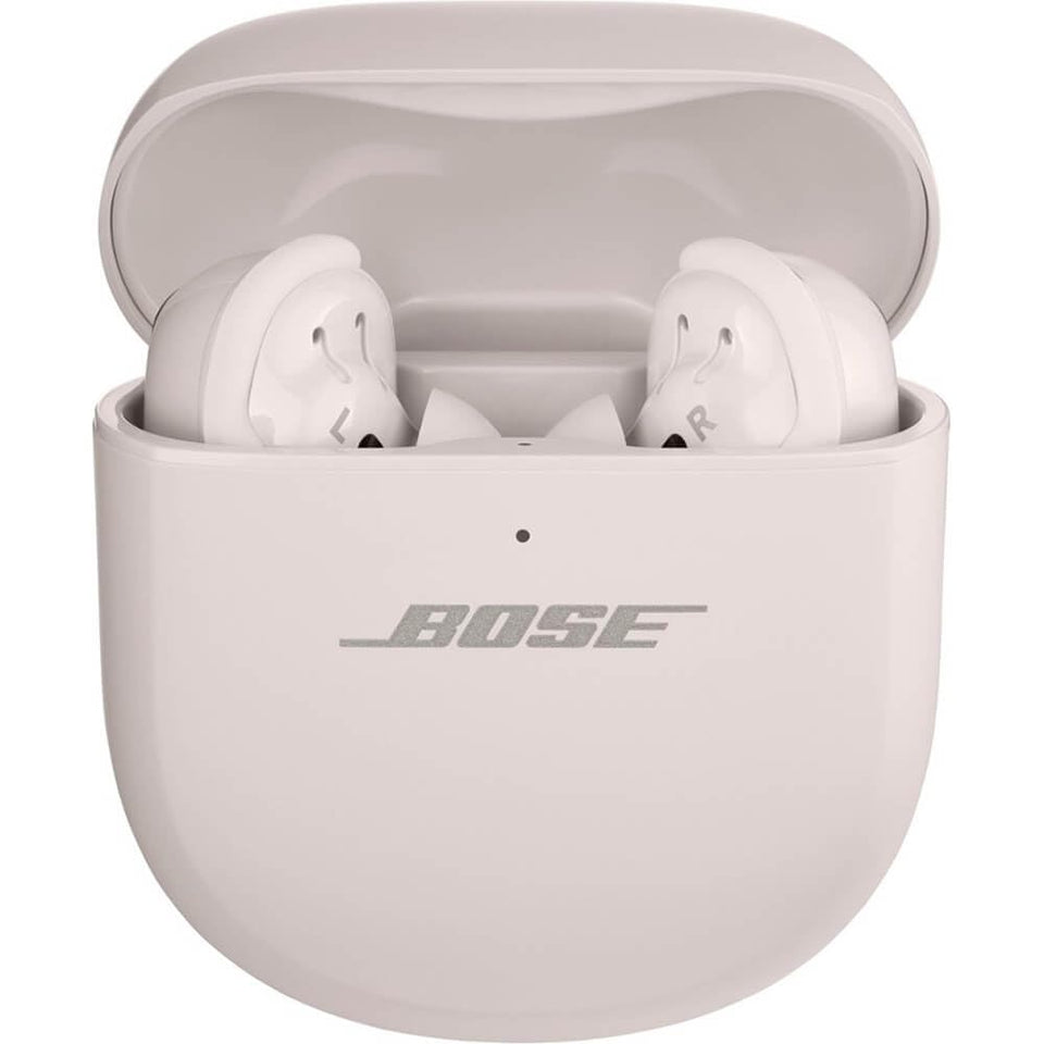 Bose QCEARBUDIIIW QuietComfort Ultra earbuds in white for immersive listening on the go.