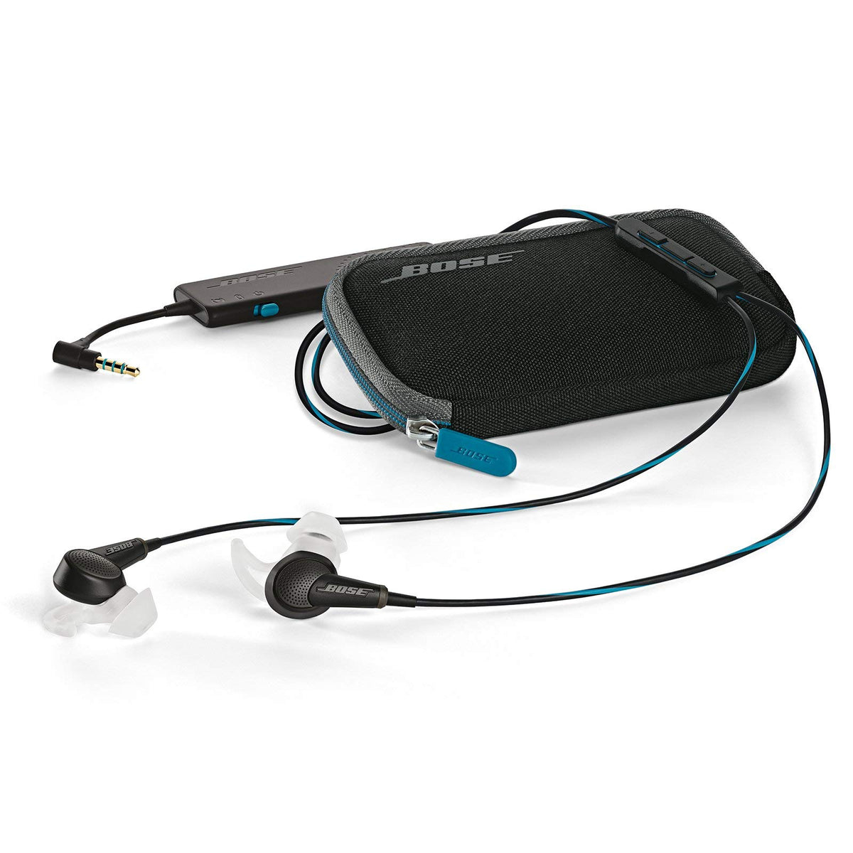 Bose QuietComfort 20 left earcup detail showing lightweight comfort.