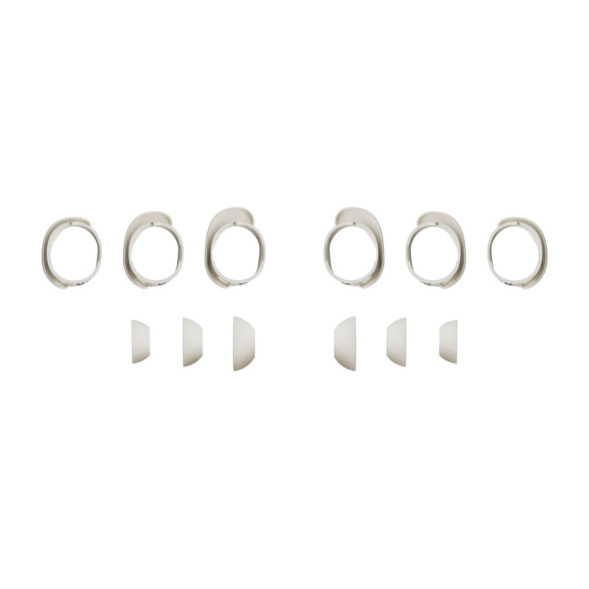 Bose QuietComfort Earbuds Fit Kit White Smoke, customizable tips for secure listening.