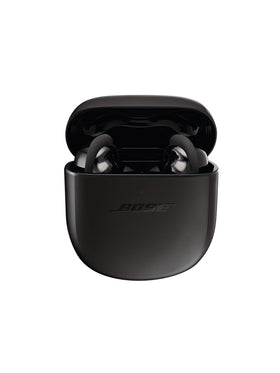 Bose QuietComfort Earbuds II worn in ear during commute for noise isolation benefit