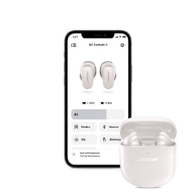 Touch controls on Bose QuietComfort Earbuds II enable hands-free music and calls