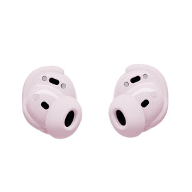 Bose QuietComfort Earbuds Petal Pink worn for comfortable listening.