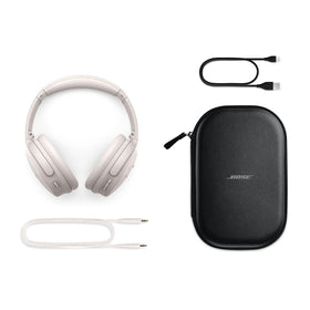 Bose QuietComfort headphones with Spotify Tap for quick playback.