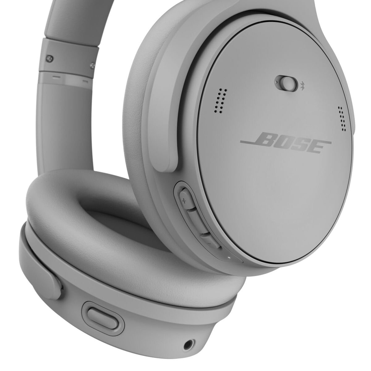 Bose QuietComfort headphones featuring Wind Block mode to minimize outdoor breeze interference.