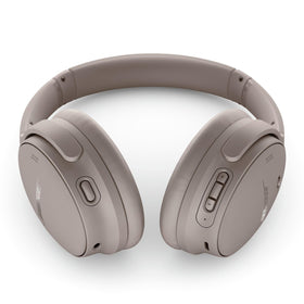 Bose QuietComfort Sandstone headphones with Spotify Tap button for quick start.