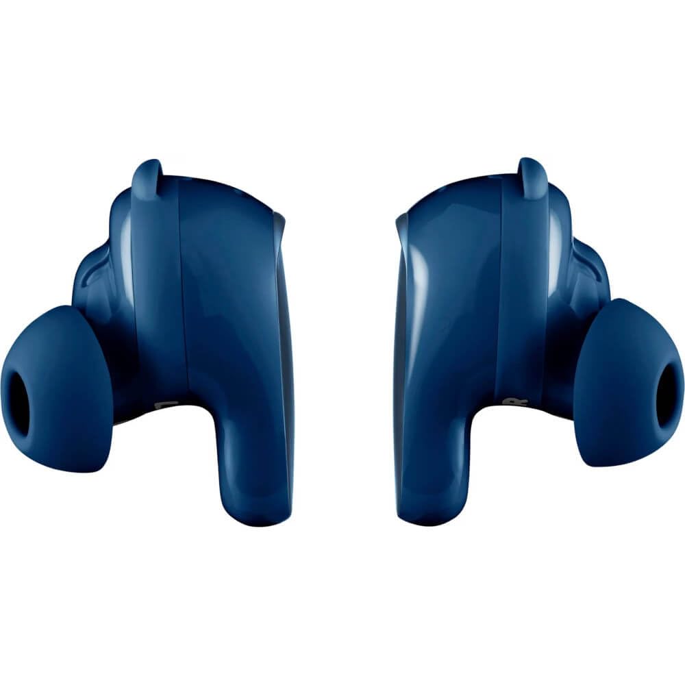 Bose QuietComfort Ultra Earbuds Lunar Blue provide up to six hours of play on a single charge.
