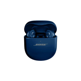 Bose QuietComfort Ultra Earbuds Lunar Blue use advanced noise cancellation for focused listening.