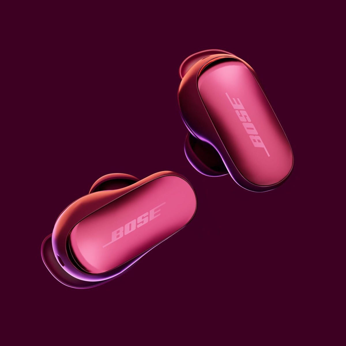 Bose QuietComfort Ultra Earbuds shown with multiple tips for secure, comfortable fit.