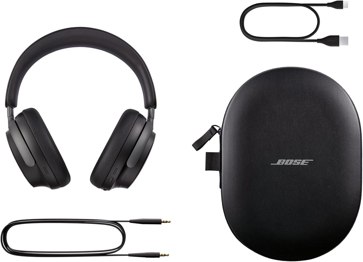 Bose QuietComfort Ultra charging port for quick top-ups during use.