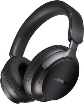Bose QuietComfort Ultra headphones front view showing premium comfort for all-day listening.