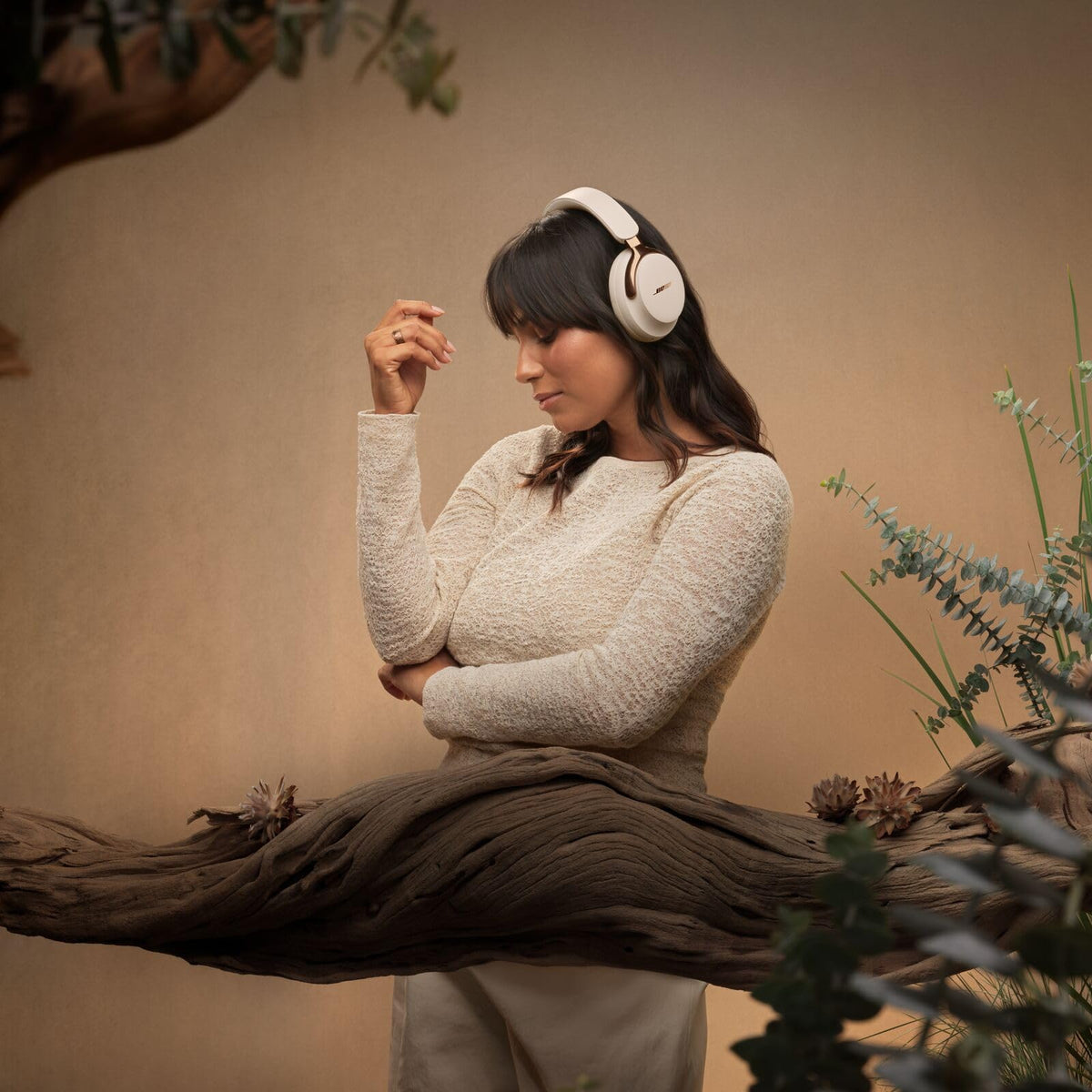Bose QuietComfort Ultra headphones metal headband showing premium build