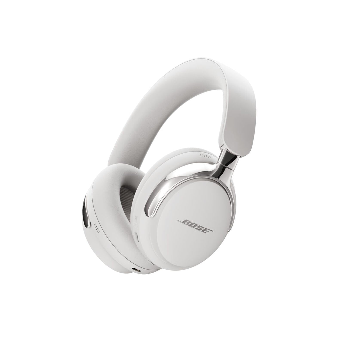 Bose QuietComfort Ultra Headphones with spatial audio projected in front, for immersive listening.