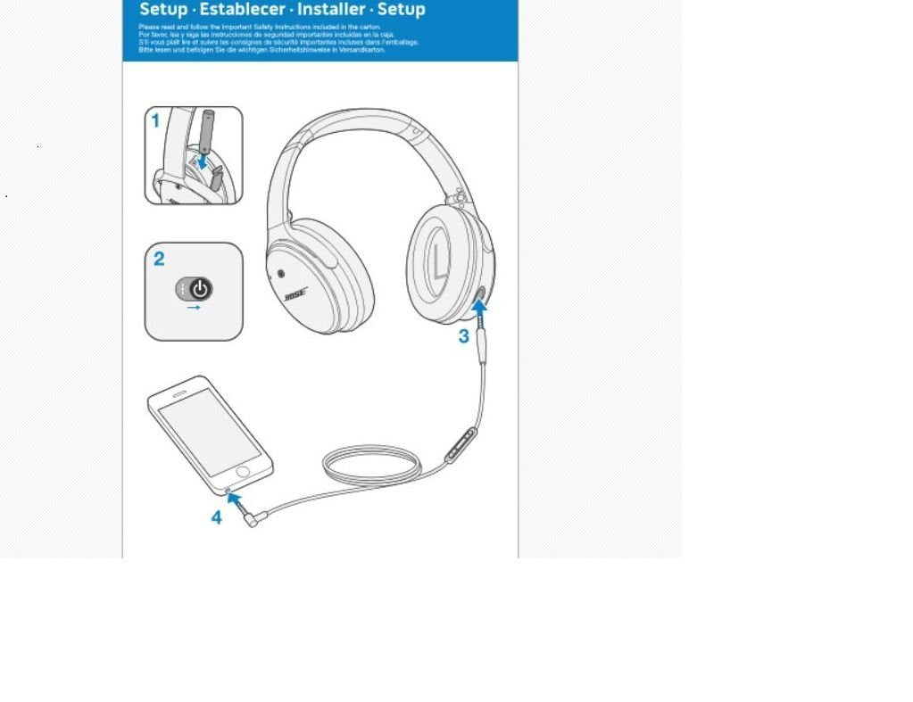 Renewed Bose QuietComfort 25 packaging and accessories in the box