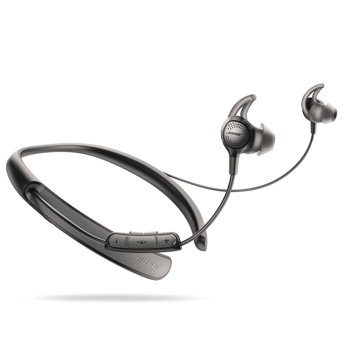 Bose QuietControl 30 close-up shows lightweight neckband for all-day comfort