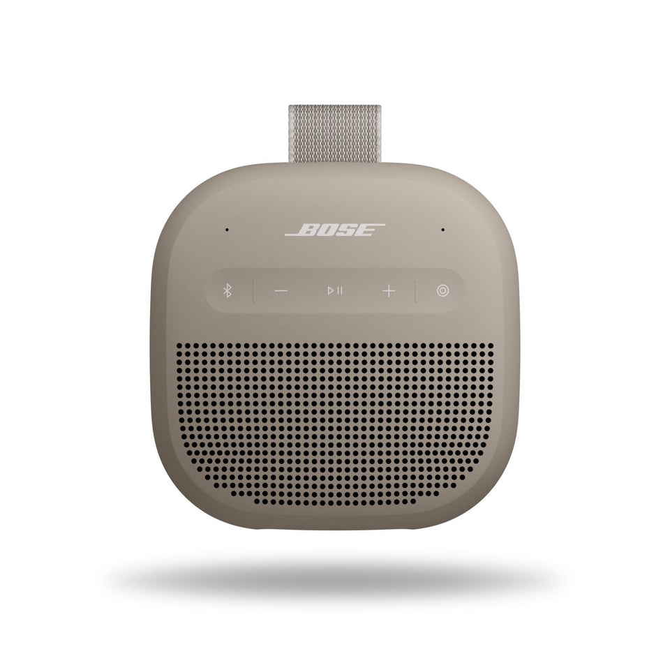 Bose SoundLink Micro 2nd Gen front view for on-the-go listening.