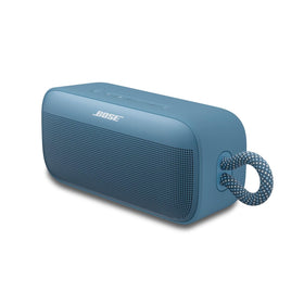 Bose SoundLink Plus Blue Dusk, front view for portable outdoor listening.