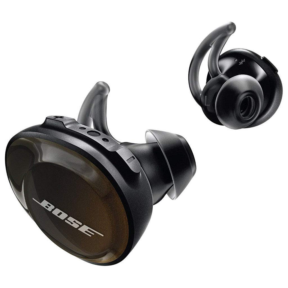 Bose SoundSport Free earbuds in case charging for on-the-go workouts.