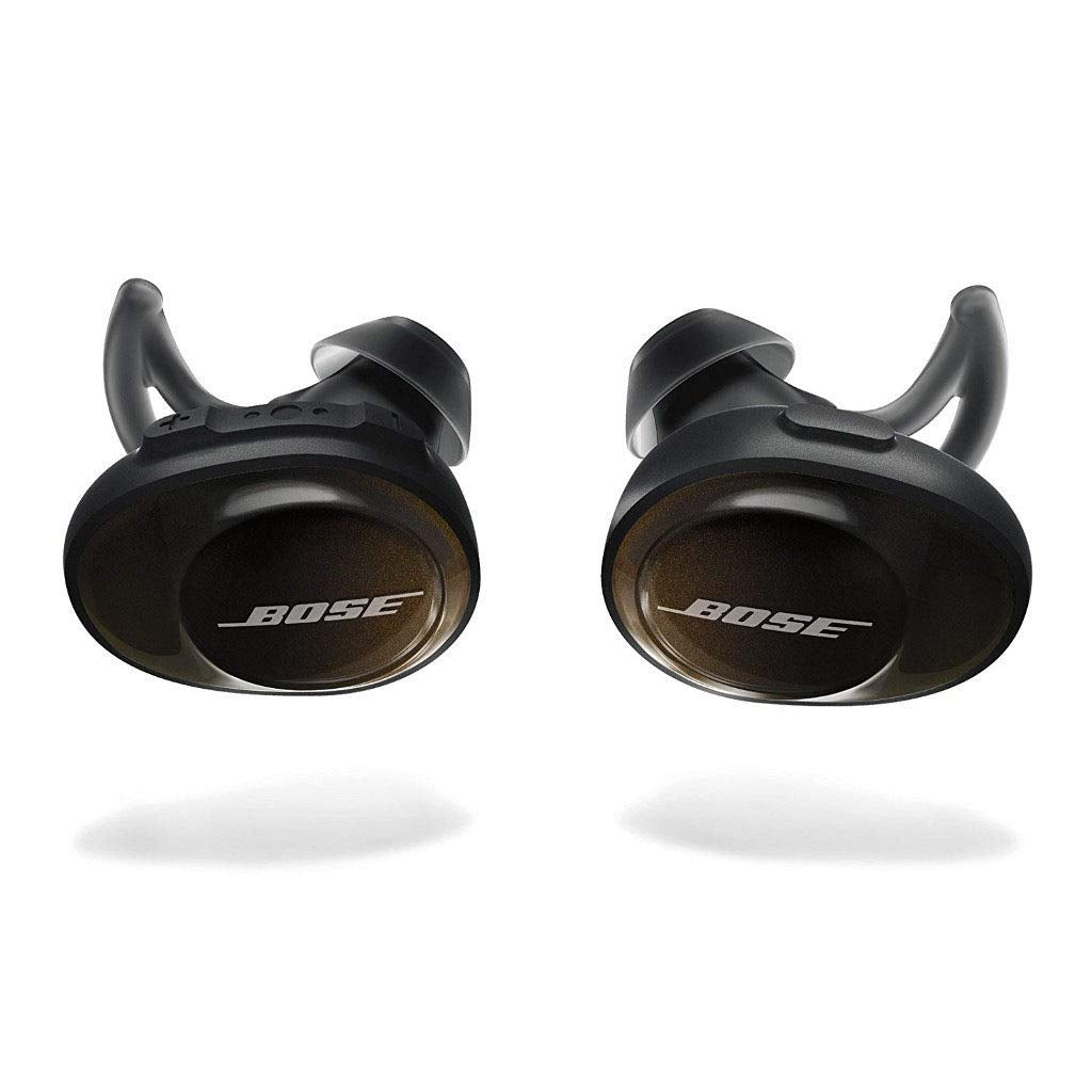 Bose SoundSport Free earbuds worn securely for intense workouts.
