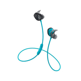 Bose SoundSport Wireless Headphones Aqua in use during a gym workout.