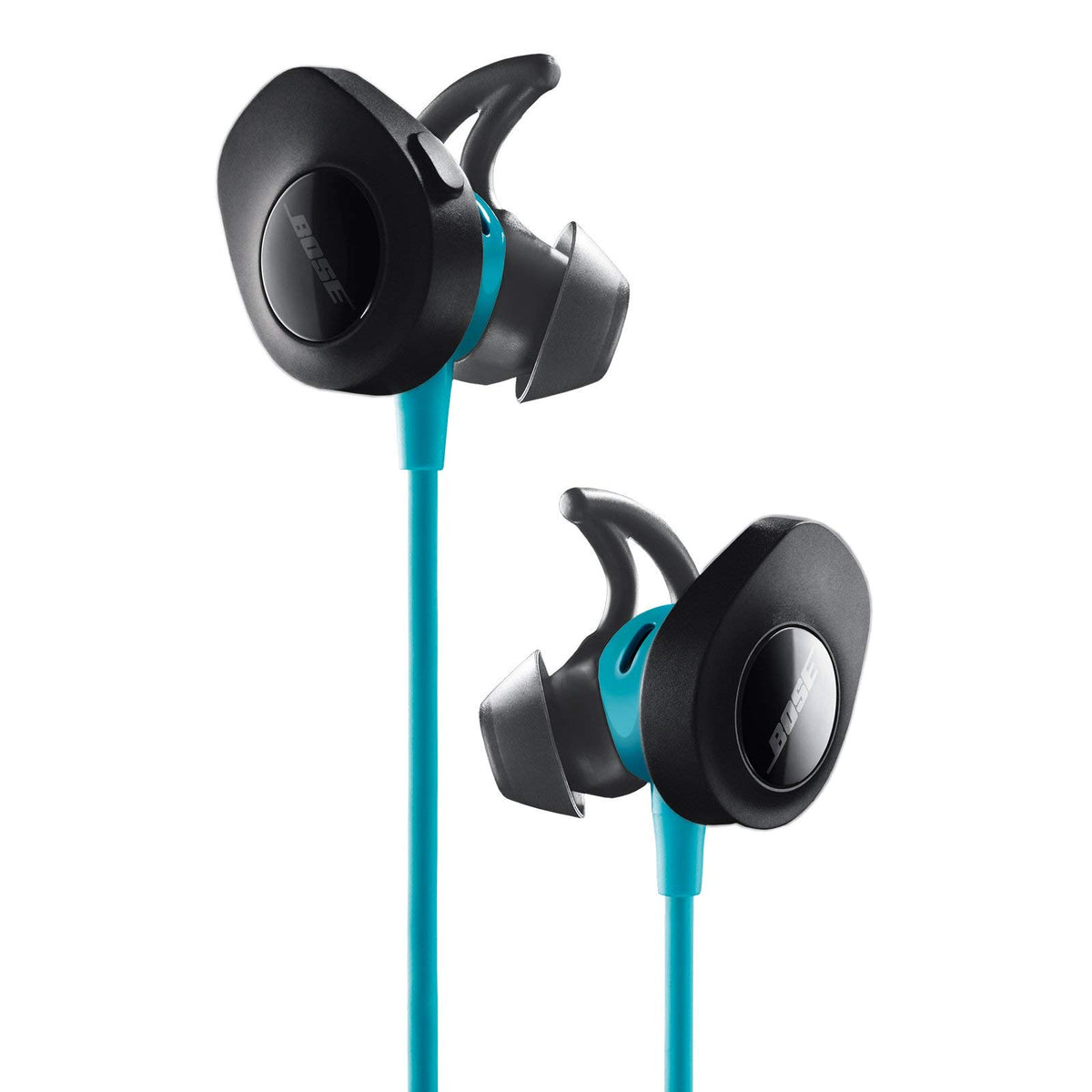 Bose SoundSport Aqua Renewed packaging on display.