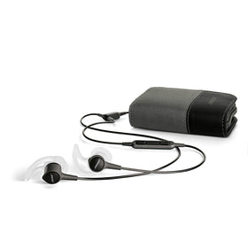 Close-up of Bose earbud texture highlighting sealed acoustic design benefit