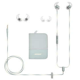 Bose protective carrying case open with earbuds inside for safe transport