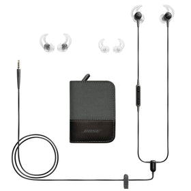 Protective carrying case open with earbuds for organized transport and protection