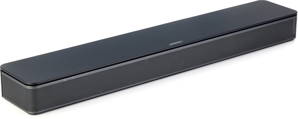 Bose TV Speaker compact soundbar front view highlighting clear dialogue and wide soundstage.