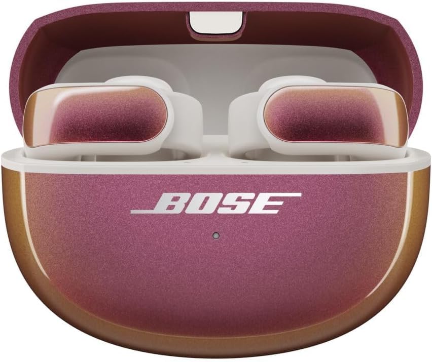 Bose Ultra Open Earbuds button controls for easy music and calls.