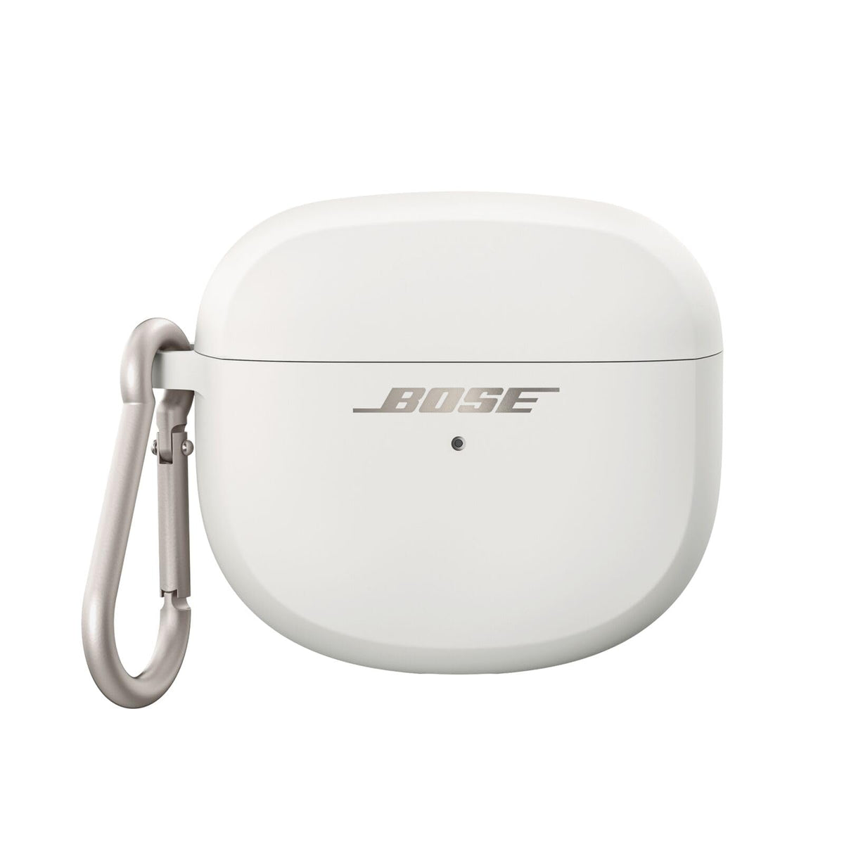 Bose white silicone case front view protecting charging case