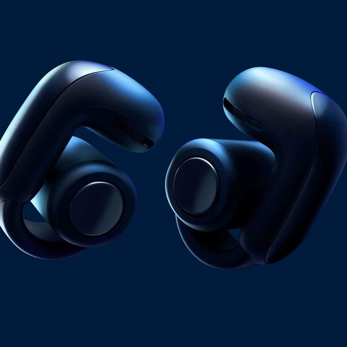 Bose Ultra Open Earbuds charging case opened for on-the-go charging.