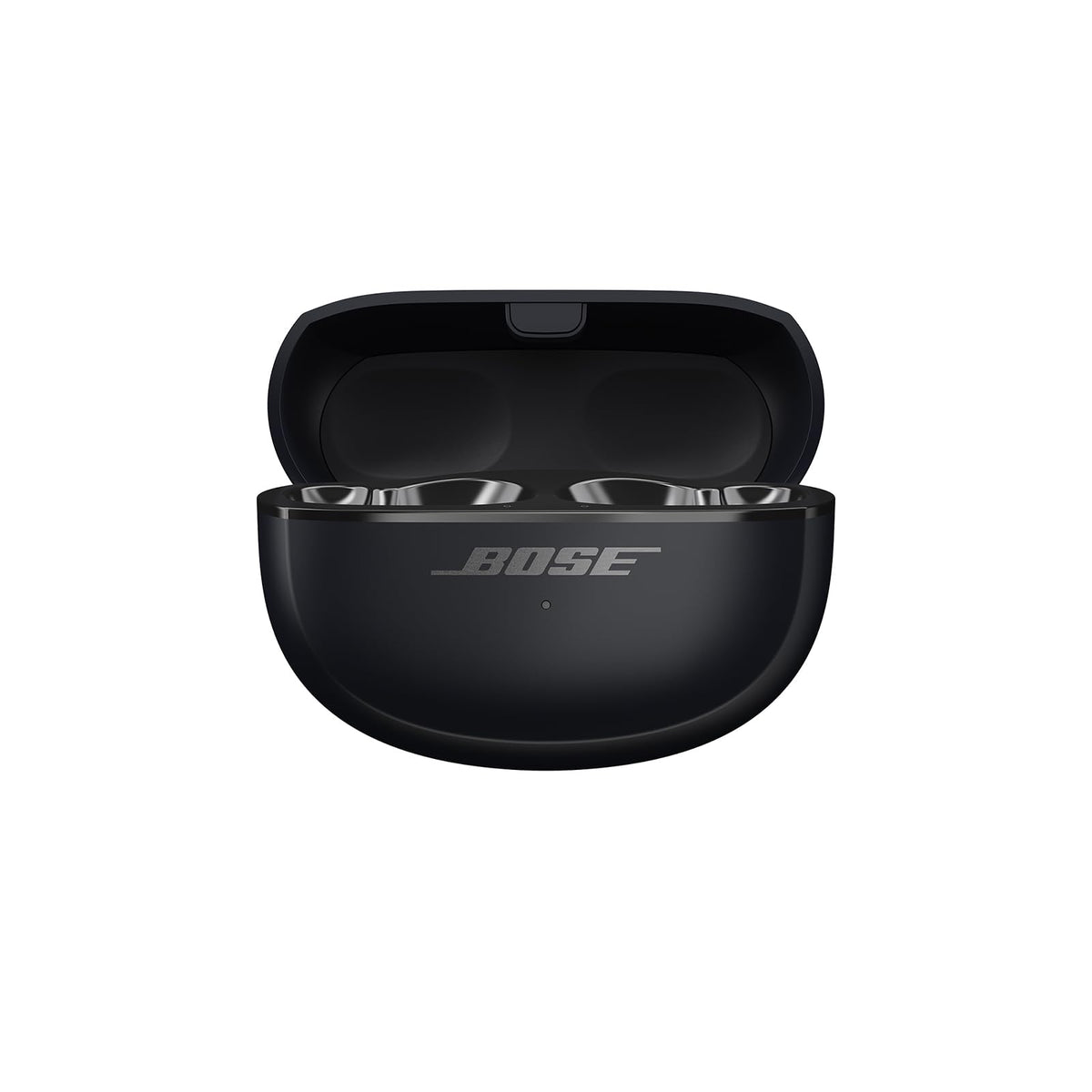 Bose Ultra Open Earbuds charging case black, side view, ideal spare for protection and quick charging