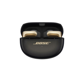 Bose SimpleSync TV setup with Ultra Open Earbuds for private listening.