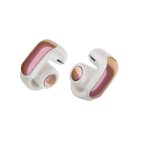 Bose Ultra Open Earbuds Sunset Iridescent finish enable hands-free listening with awareness.