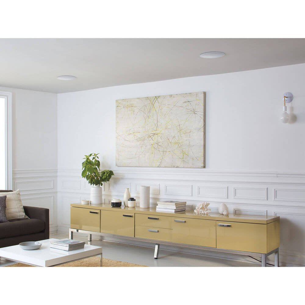 Bose Virtually Invisible 791 ceiling speaker II near-bezel design for a seamless ceiling look.