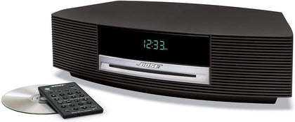 Bose Wave Music System Graphite Gray front view showing compact design and room-filling sound.