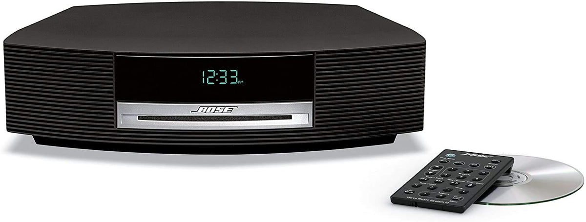 Bose Wave Music System remote control for easy operation from anywhere in the room.