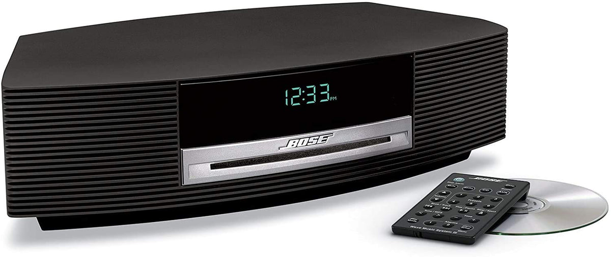 Bose Wave Music System side connectors enable versatile device pairing.
