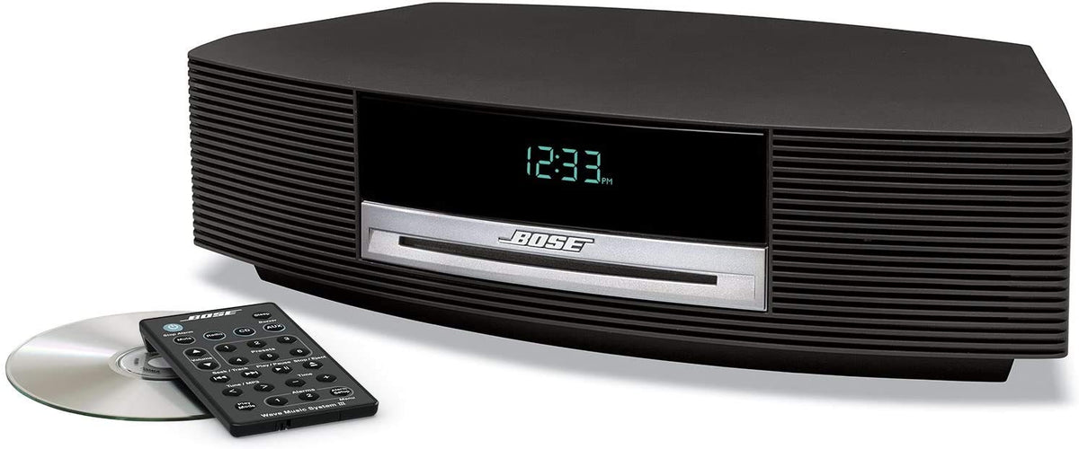 Bose Wave Music System renewed packaging signals trusted refurbished value.