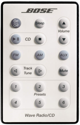 Bose Wave AWRC-1P white top panel controls for quick operation
