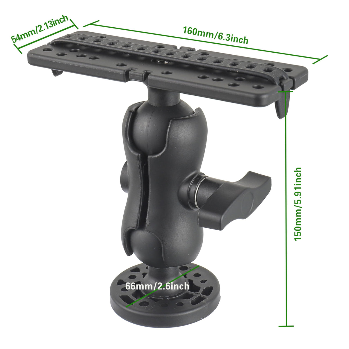 BOSHCHEN close-up of swivel ball and knob for precise adjustment benefit