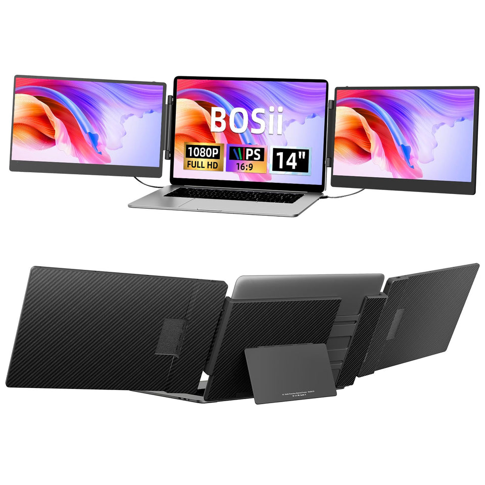 Bosii 14-inch IPS display extension for crisp 1080p multitasking on the go