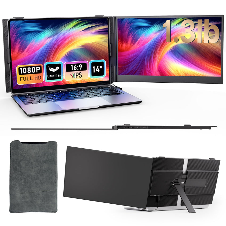 BOSII Laptop Screen Extender desk setup enabling dual display workflow.