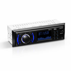 BOSS Audio Systems 616UAB front panel showing display and controls for easy operation