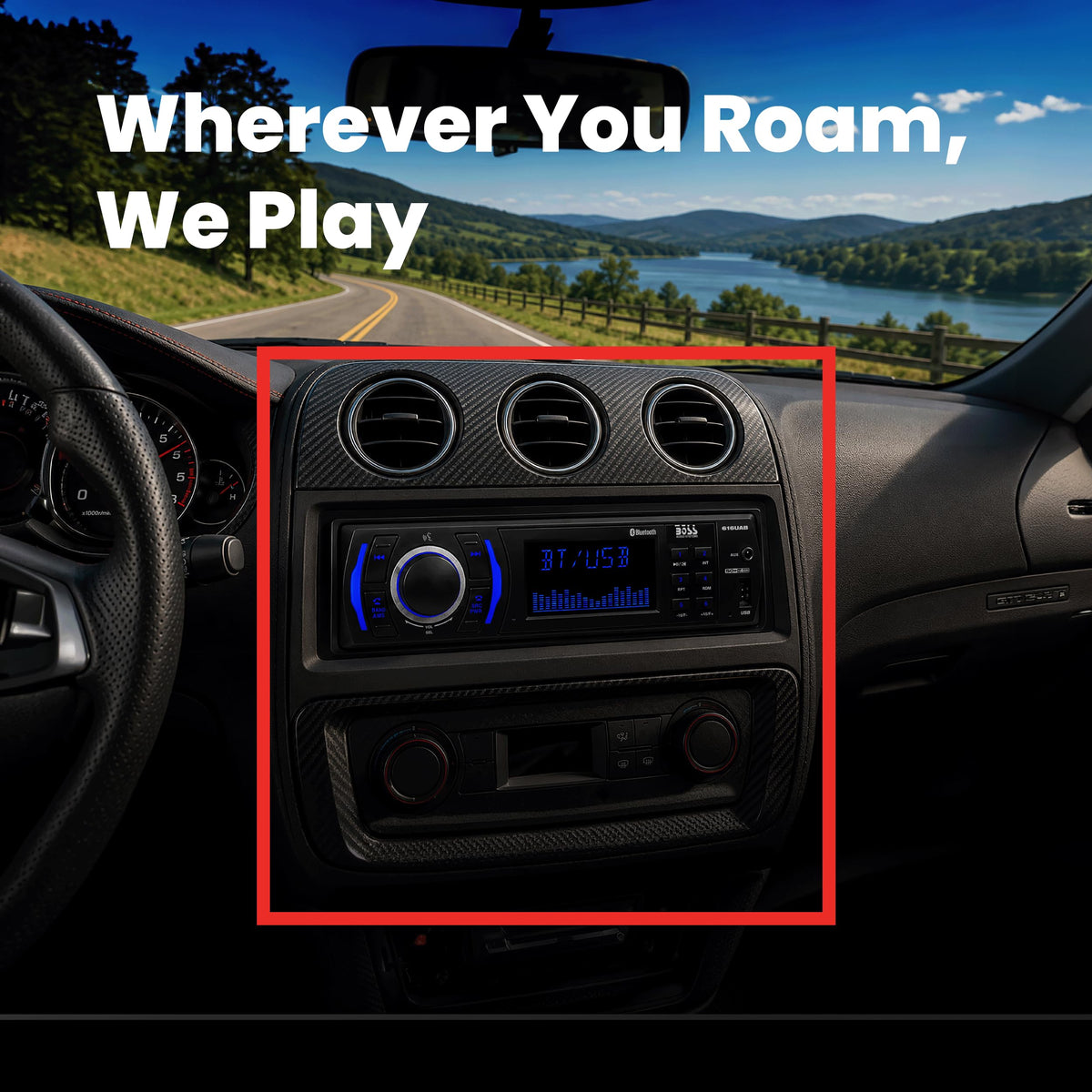 BOSS Audio Systems 616UAB included mounting brackets and power speaker harness for fast install