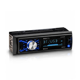 BOSS Audio Systems front panel showing display and controls for easy operation